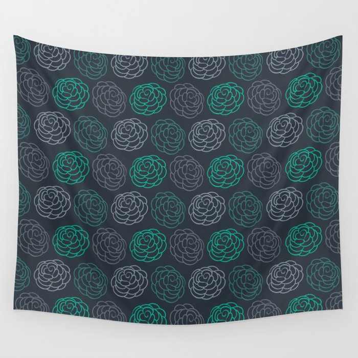 Floral night Wall Tapestry
