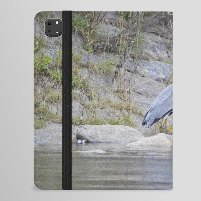 Blue heron and sea duck iPad Folio Case