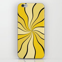 Wavy Rays (Mustard Yellow) iPhone Skin