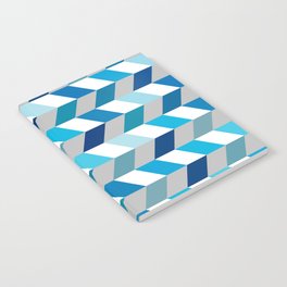 Abstract Dark Blue Light Blue and White Zig Zag Background. Notebook
