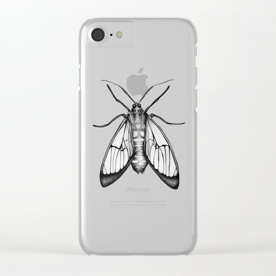 Wasp Moth Clear iPhone Case