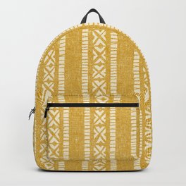 oceania vertical stripes - mustard yellow Backpack