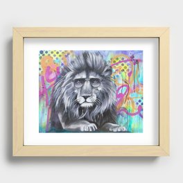 You can’t hide your lion eyes Recessed Framed Print