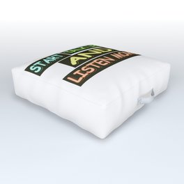 Cute Expression Design "Talk Less". Buy Now Outdoor Floor Cushion