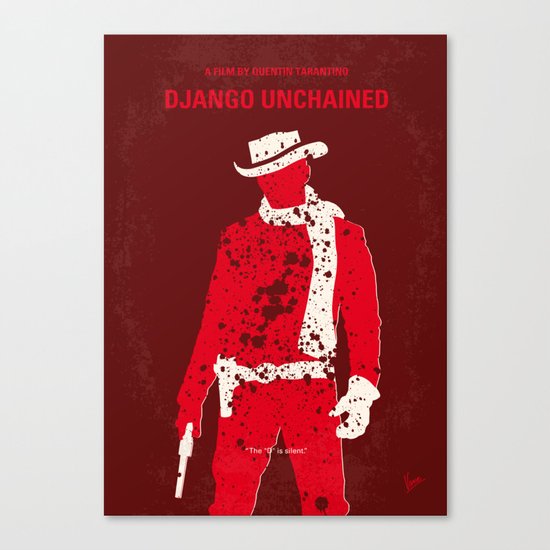 No184 My Django Unchained minimal movie poster Canvas Print