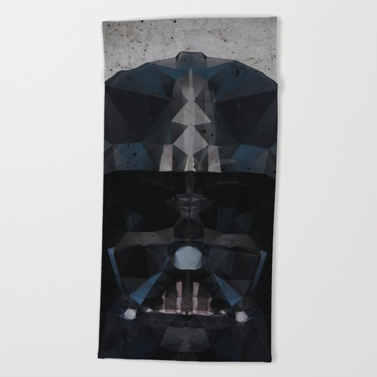 darth vader low poly Beach Towel