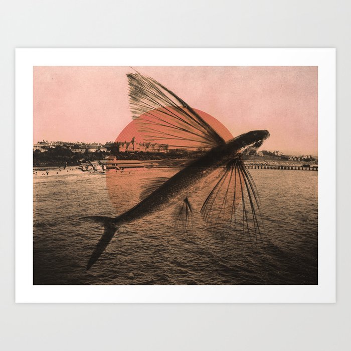 Flying Fish Art Print by chasekunz | Society6