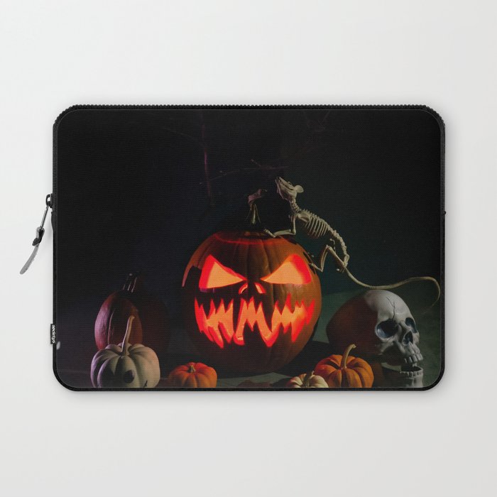 Pumpkin with Light for Halloween  Laptop Sleeve