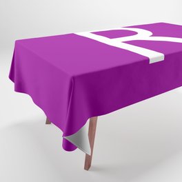 LETTER R (WHITE-PURPLE) Tablecloth