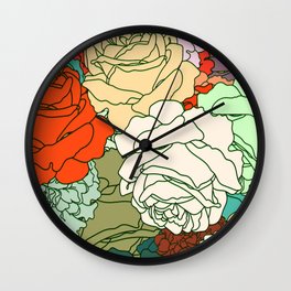 Tender Roses 2 Wall Clock