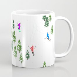 ⭐⭐⭐⭐⭐ Retro Alpine Skiers Illustration I - Skiing - Ski resort fun Mug