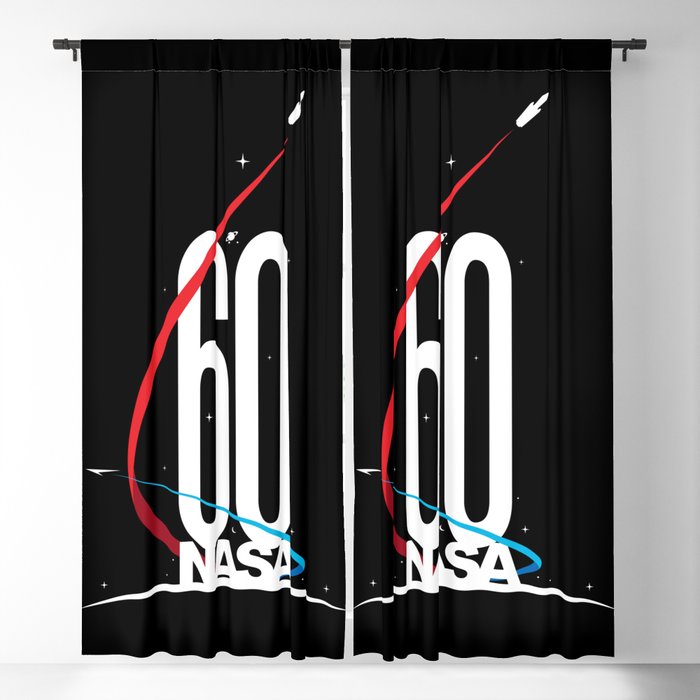 Nasa 60th anniversary poster Blackout Curtain