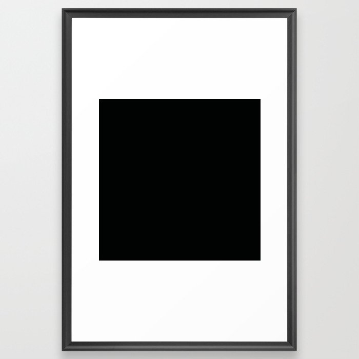 JADE BLACK SOLID COLOR Framed Art Print