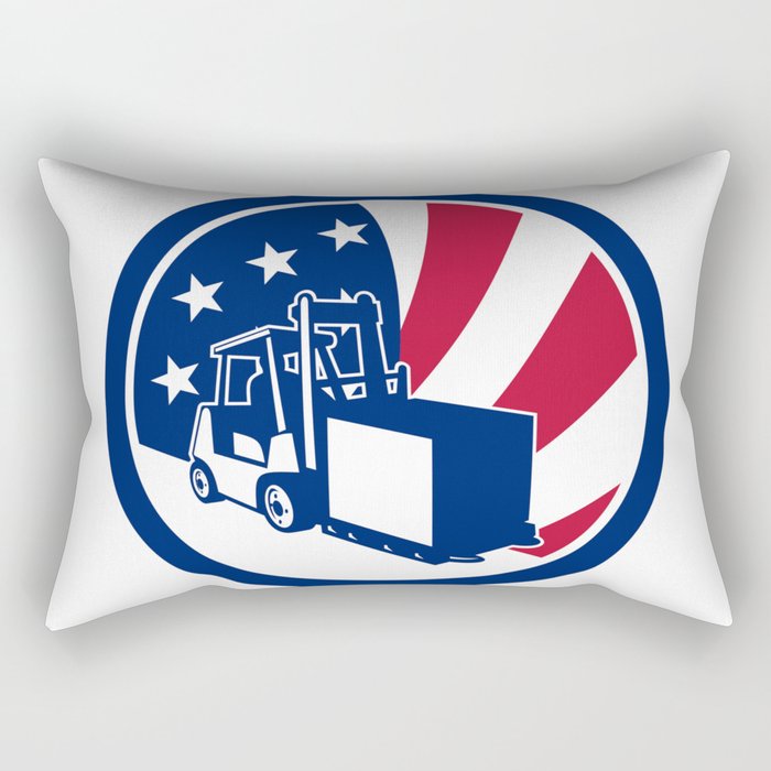 American Logistics USA Flag Icon Rectangular Pillow