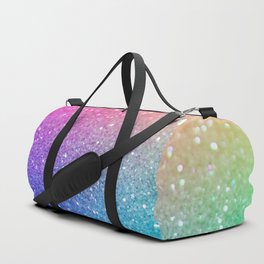 Glitter Rainbow Mermaid Sparkle Ombre Duffle Bag