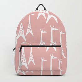 Mid Century Modern Giraffe Pattern 232 Dusty Rose Backpack