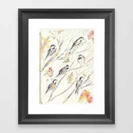Chickadee Party Framed Art Print