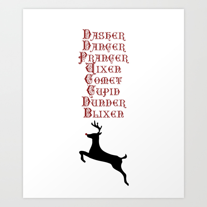 Reindeer Names Rudolph Comet Blixen Reindeer Silhouette Red Nose Art Print By Swigaliciousart Society6 It has a size of 83.78 kb, is 4 seconds in duration and has been downloaded 8 times. reindeer names rudolph comet blixen reindeer silhouette red nose art print by swigaliciousart