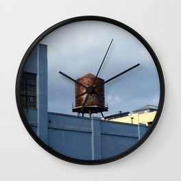 Water Tower in Sunset Park - Bush Terminal Industry City Wall Clock | Oldbuildings, Color, Nyc, Sunsetpark, Industrial, Bushterminal, Architectural, Cityrooftop, Industrycity, Brooklyn 