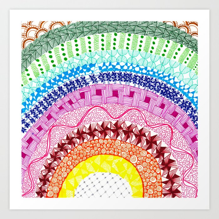 Zentangle, wall art, circles, pattern | Greeting Card