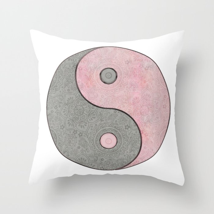 Pink yin yang pillow clearance