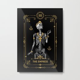 The Empress III Tarot Card Metal Print | Skulls, Major, Female, Card, Graphicdesign, Tarot, Skeleton, Woman, Iii, Skull 