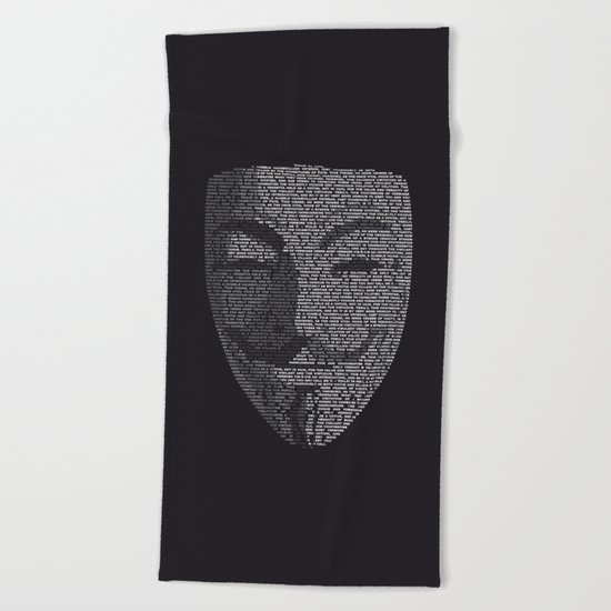 ...You May Call Me 'V' – So who's Anonymous? Beach Towel