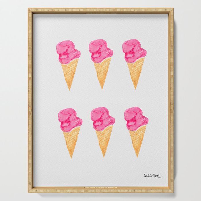 Ice Cream Cones- Pink Serving Tray