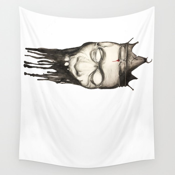 Rotten heads of kings with crowns. Wall Tapestry