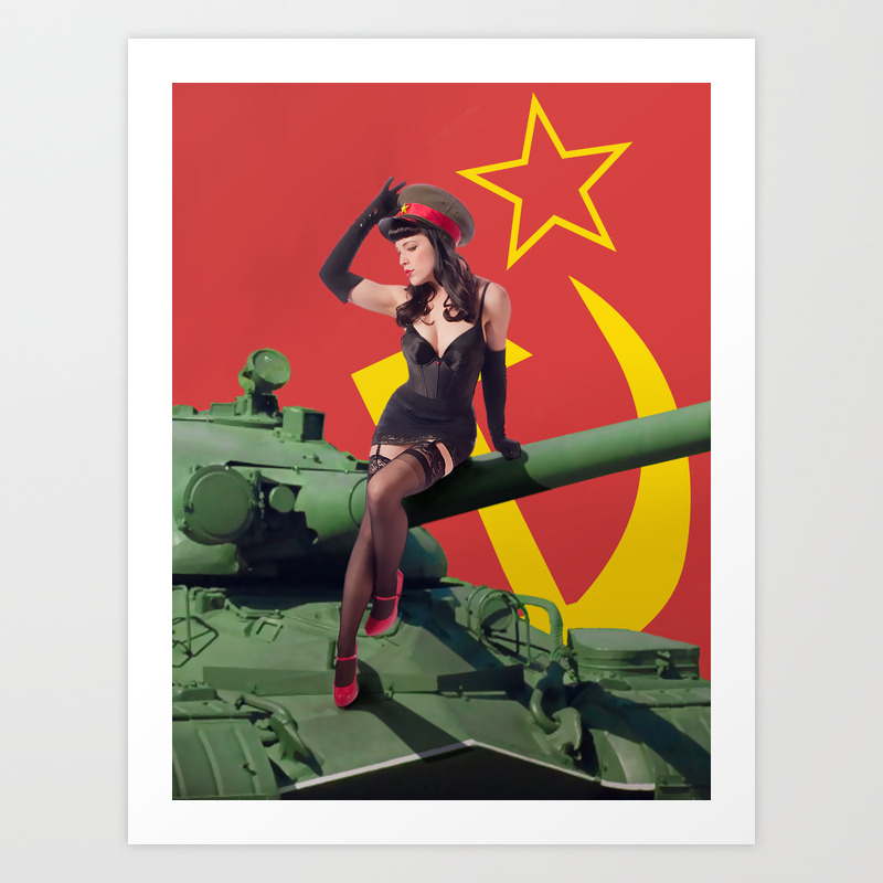 spectrum breakfast Creation Sovietsky by Land" - The Playful Pinup - Russian Tank Pin-up Girl by  Maxwell H. Johnson Art Print by MaxMakesPinups | Society6