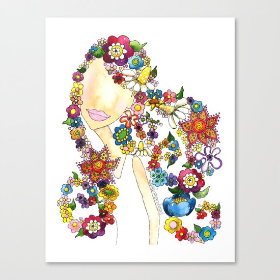 Flower Girl One Canvas Print