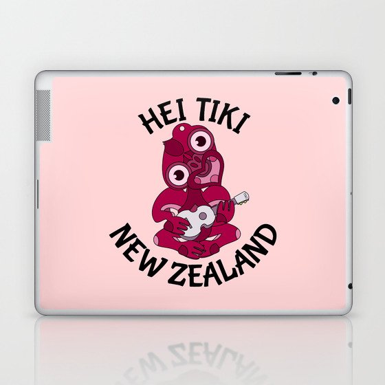 Pink Hei Tiki with Ukulele Laptop & iPad Skin