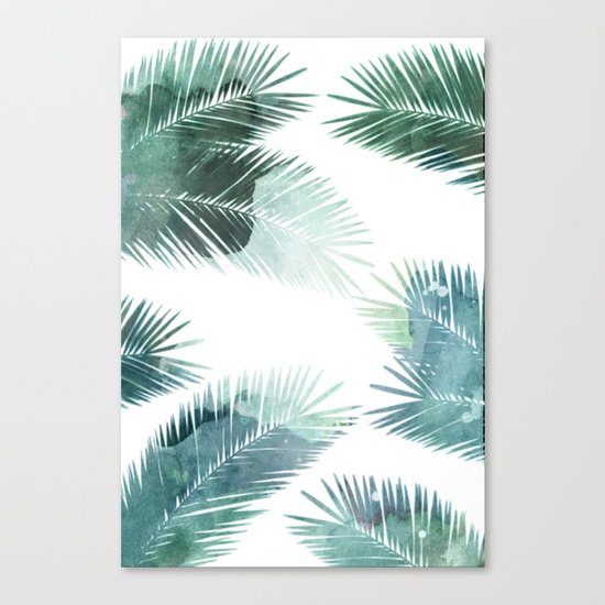 Watercolor Leafs 2 Canvas Print
