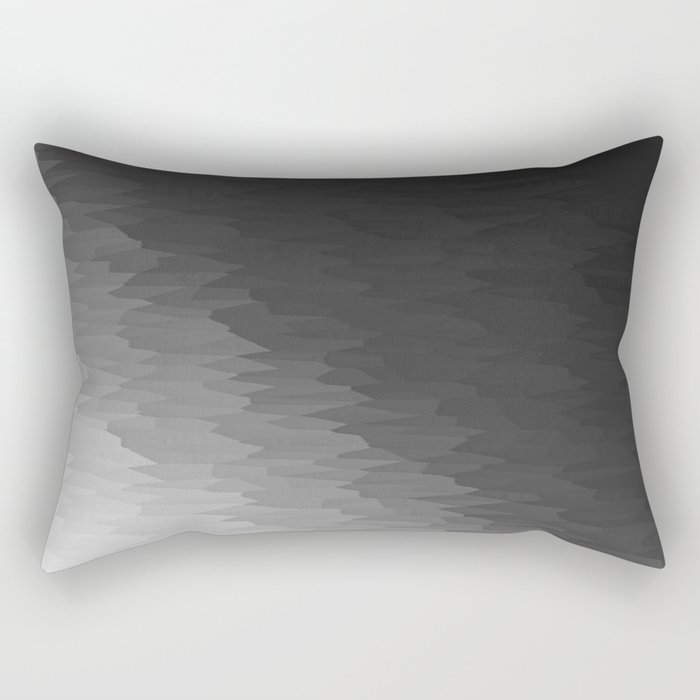 Dark Gray Texture Ombre Rectangular Pillow