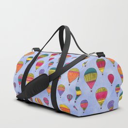 Hot air balloons in the blue sky Duffle Bag