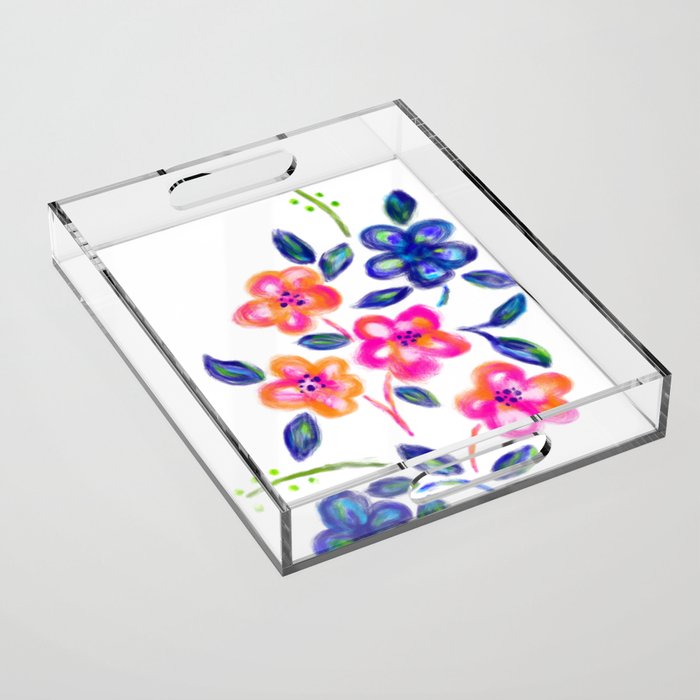 Flower Garden Acrylic Tray