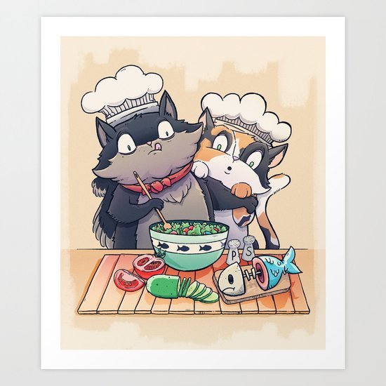 Little Chefs Art Print