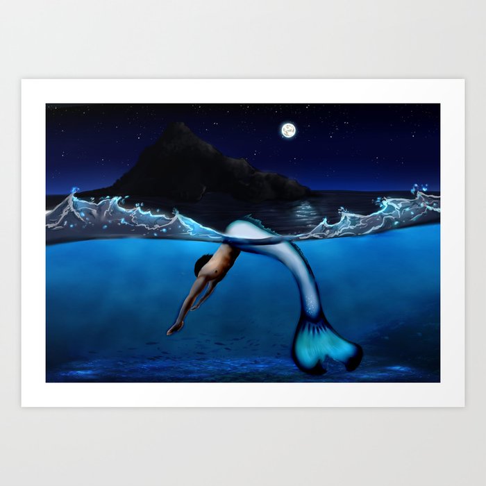 Mako Mermaids Art Print by Pedro Cabañas | Society6