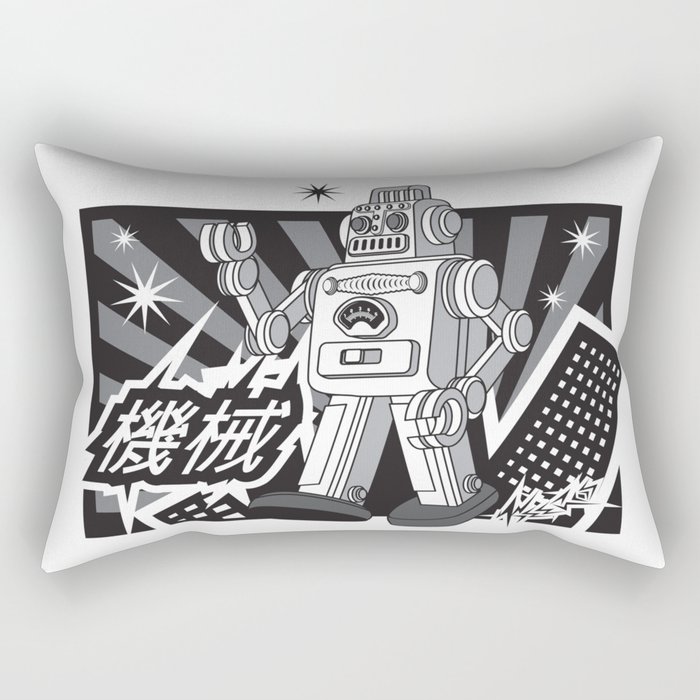 Vintage Robot Rectangular Pillow