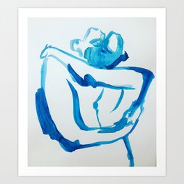 Blue Summer Lovers Art Print