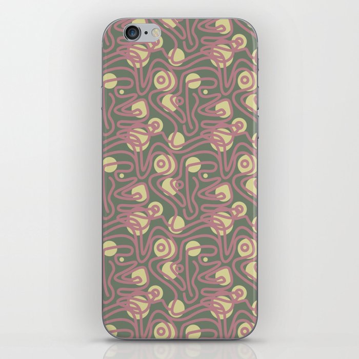 Squiggles and Suns- Green iPhone Skin