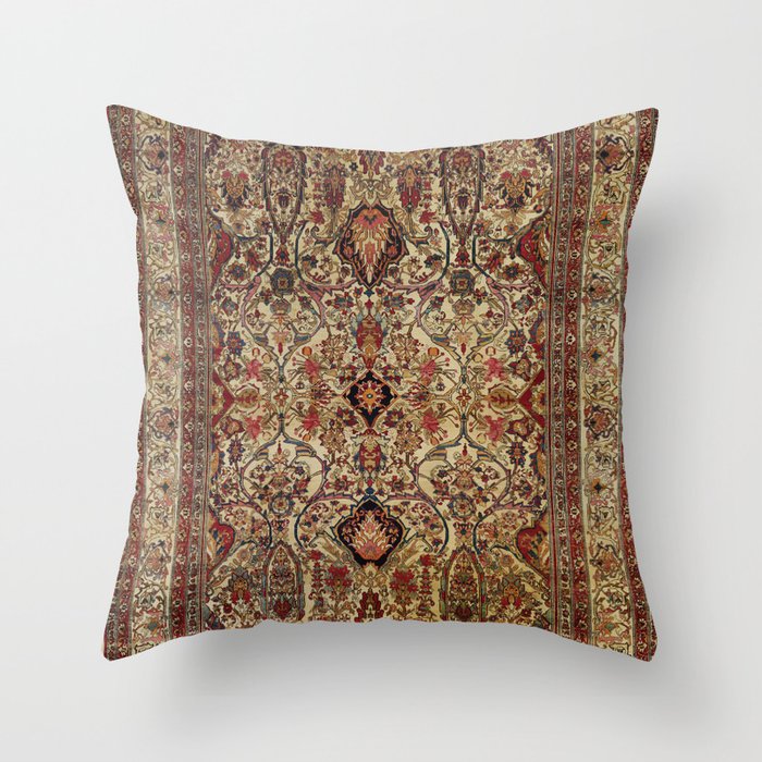 Lavar Kirman Southeast Persian Rug Print Throw Pillow