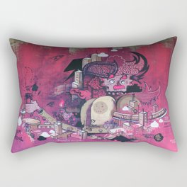 Dont Worry - Party Hard (Pink) Close Up Rectangular Pillow