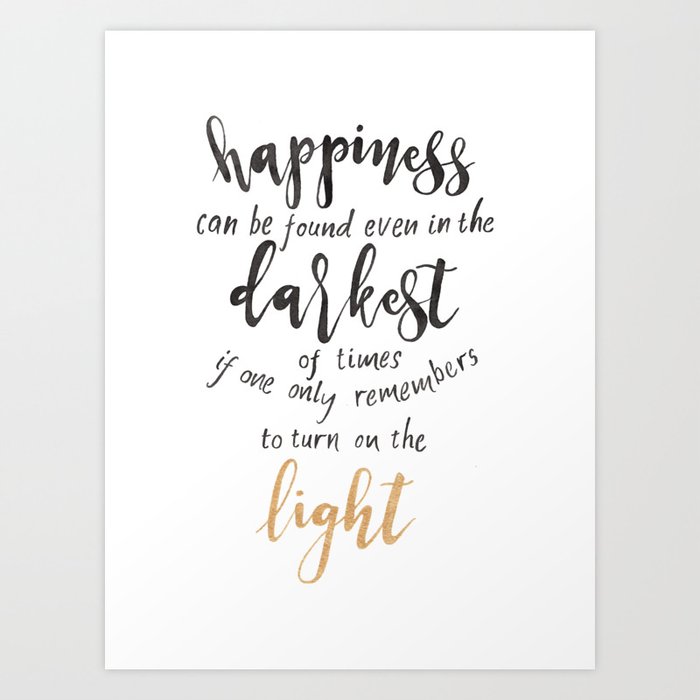 Dumbledore Quote | Happiness can be found... | Watercolor Art Print