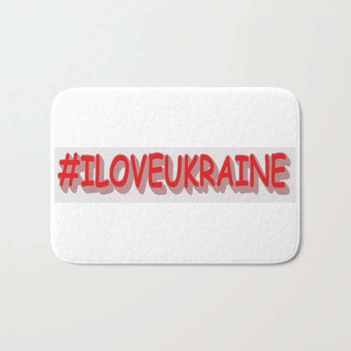 "#I LOVE UKRAINE" Cute Design. Buy Now Bath Mat