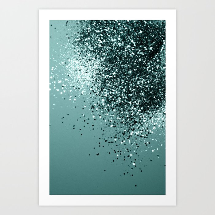 Teal Mermaid Ocean Glitter #1 #shiny #decor #art #society6 Kunstdrucke