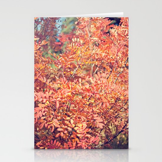 Red Fall Stationery Cards