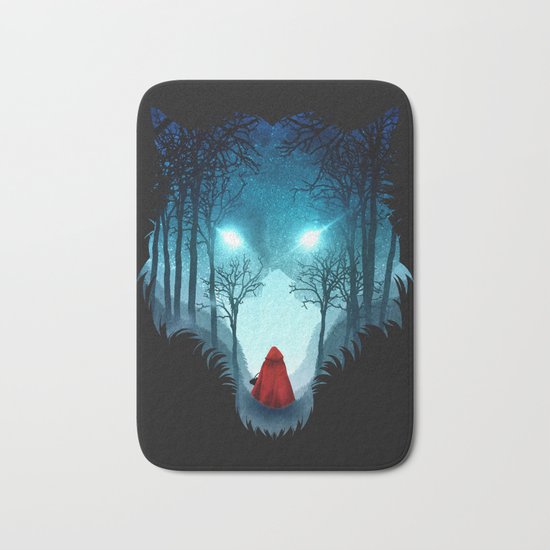 Big Bad Wolf (dark version) Bath Mat