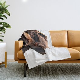 Chocolate Lab bywhacky Throw Blanket