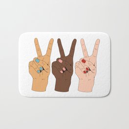 Peace Sign Bath Mats For Any Bathroom Decor Style Society6 Peace Sign Bath Mats For Any Bathroom